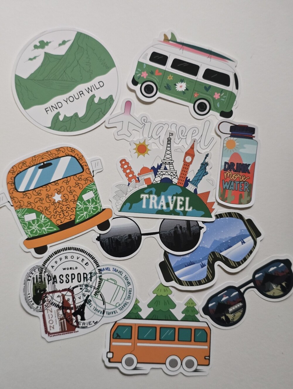 Travel Sticker Sheet Pack